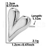Stylish 304 Stainless Steel Heart Stud Earrings for Women IH1399-3-1