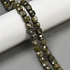 Natural Epidote with Pyrite Beads Strands G-H078-C41-6mm-1