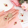 CHGCRAFT 5Pcs 5 Styles Brass Enamel Pendants KK-CA0002-82-3