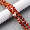 Natural Red Banded Agate/Striped Agate Beads Strands G-C179-A02-03-1