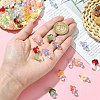 60Pcs 15 Styles Glass Pendants PALLOY-CJ00095-4