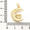 Brass Micro Pave Cubic Zirconia Pendants ZIRC-D275-04G-3