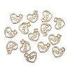 Brass Micro Clear Cubic Zirconia Pendants X-ZIRC-F120-045G-4
