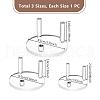 AHADERMAKER 3Pcs 3 Styles Flat Round Acrylic Base Display Easel Stands ODIS-GA0001-59-2