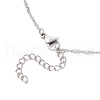 3Pcs 3 Style 304 Stainless Steel Empty Macrame Pouch Pendant Singapore Chain Necklaces NJEW-JN05285-8