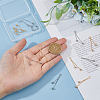 HOBBIESAY 12Pcs 2 Colors Rack Plating Brass Tassel Pendants KK-HY0003-70-3