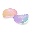 Rubberized Style Luminous Transparent Acrylic Beads LACR-Q002-04-3