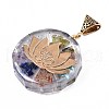 Transparent Epoxy Resin Alchemy Pendants RESI-T049-17-3