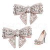 CHGCRAFT 2Pcs Detachable Cloth Bowknot Shoe Decoration AJEW-CA0004-21A-1