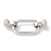 Rectangle Rack Plating Brass Fold Over Clasps KK-A225-01B-P-1
