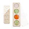  2Pcs 2 Styles 4/8 Slots Rectangle Wood Beads Display Case with Magnetic Lid ODIS-PH0001-73-1