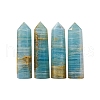 Point Tower Natural Blue Calcite Healing Stone Wands PW-WG13889-01-5
