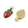 Brass Enamel Pendants KK-R229-07G-01-2