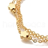 Flower Brass Multi-strand Bracelets BJEW-L696-026G-2