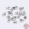 925 Sterling Silver Cup Pearl Bail Pin Pendants STER-F036-06S-4mm-3