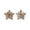 Brass Micro Pave Cubic Zirconia Stud Earrings EJEW-R018-10G-01-4