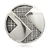 Flat Round Iron Pendants IFIN-J033-17AS-1
