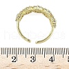 Brass Micro Pave Cubic Zirconia Cuff Rings for Women RJEW-D322-08G-5