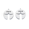 Non-Tarnish 201 Stainless Steel Pendant STAS-B027-18P-2