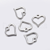 304 Stainless Steel Open Heart Charms STAS-F159-38P-1