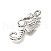 304 Stainless Steel Pave Natural White Shell Pendants STAS-C122-21D-02P-2