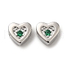 Real Platinum Plated Brass Beads KK-H455-09P-03-1