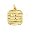 Real 18K Gold Plated Rack Plating Brass Pendants KK-Z074-68G-1