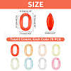   490Pcs 7 colors Transparent Acrylic Linking Rings TACR-PH0001-24-5