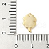 Rack Plating Brass & Shell Clover Charms with Epoxy Resin KK-K380-01G-01-3