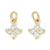 Rack Plating Brass Micro Pave Cubic Zirconia Pendants KK-H509-13G-1