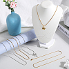 SUNNYCLUE 12Pcs 2 Colors 304 Stainless Steel Round Snake Chain Necklaces Set NJEW-SC0001-12-4