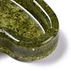 Resin with Natural Peridot Chip Stones Ashtray DJEW-F015-03C-2