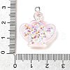 Transparent Resin Pendants RESI-H036-01F-3