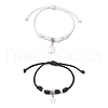 2Pcs Alloy & Brass Charm Bracelets for Women Men BJEW-JB11287-2