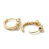 Brass Micro Pave Clear Cubic Zirconia Hoop Earrings for Women EJEW-E295-20KCG-2