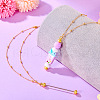 4Pcs Brass Round Ball Cable Chain Necklace Making NJEW-TAC0019-8