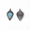 Synthetic Turquoise Pendants PALLOY-N157-037-2