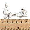 Brass Micro Pave Clear Cubic Zirconia Pendants KK-L211-019P-01-3