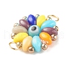 Glass & Lampwork Connector Charms PALLOY-JF01369-3