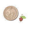 10Pcs Natural Red Jasper Flower Charms PALLOY-JF03765-01-2