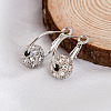 Alloy Rhinestone Round Beaded Hoop Earrings FS-WGCC791-01-1