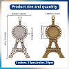 GOMAKERER DIY Blank Eiffel Tower Pendant Making Kit DIY-GO0001-69-2