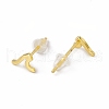 Brass Tiny Wave Stud Earrings for Women EJEW-P211-08G-2