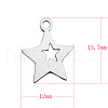 304 Stainless Steel Charms STAS-Q201-T150-2