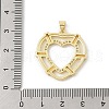 Brass Micro Pave Cubic Zirconia Pendants KK-U047-22G-3