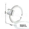 Mother's Day Rings Fashionable Unisex Brass Micro Pave Clear Cubic Zirconia Open Cuff Rings VA2990-3-1