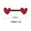 316L Surgical Stainless Steel Ruby Rhineston Nipple Barbells WGA8DED-06-2