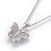 304 Stainless Steel Pendant Necklaces NJEW-E141-08P-2