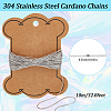 SUNNYCLUE 10M 304 Stainless Steel Cardano Chains CHS-SC0001-06-2