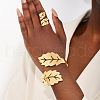 Leaf Alloy Cuff Bangles & Cuff Rings Sets FS-WG68E2E-01-2